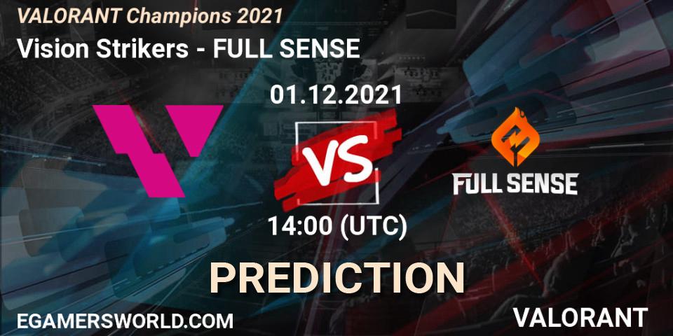 Prognoza Vision Strikers - FULL SENSE. 01.12.21, VALORANT, VALORANT Champions 2021