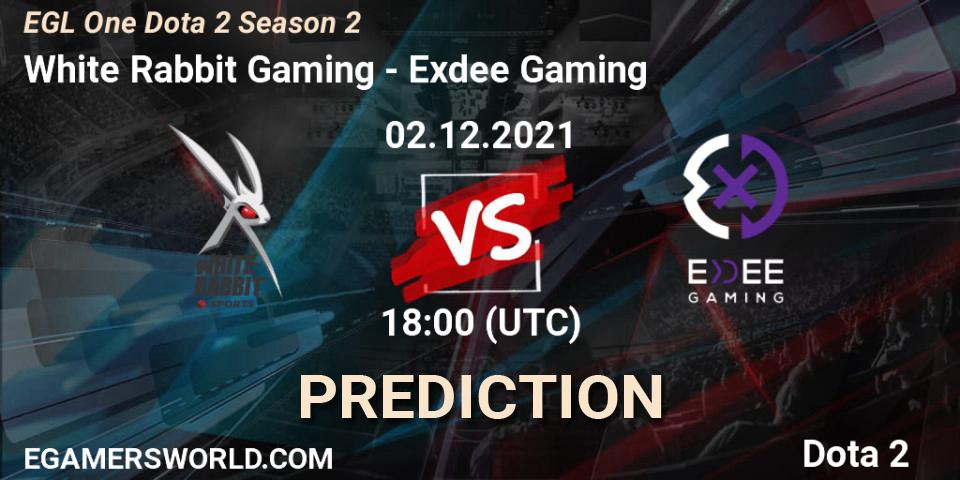 Prognoza White Rabbit Gaming - Exdee Gaming. 02.12.2021 at 18:06, Dota 2, EGL One Dota 2 Season 2