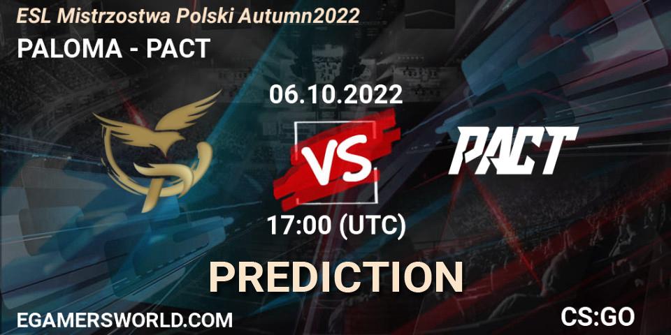 Prognoza PALOMA - Thunder Awaken. 06.10.22, CS2 (CS:GO), ESL Mistrzostwa Polski Autumn 2022