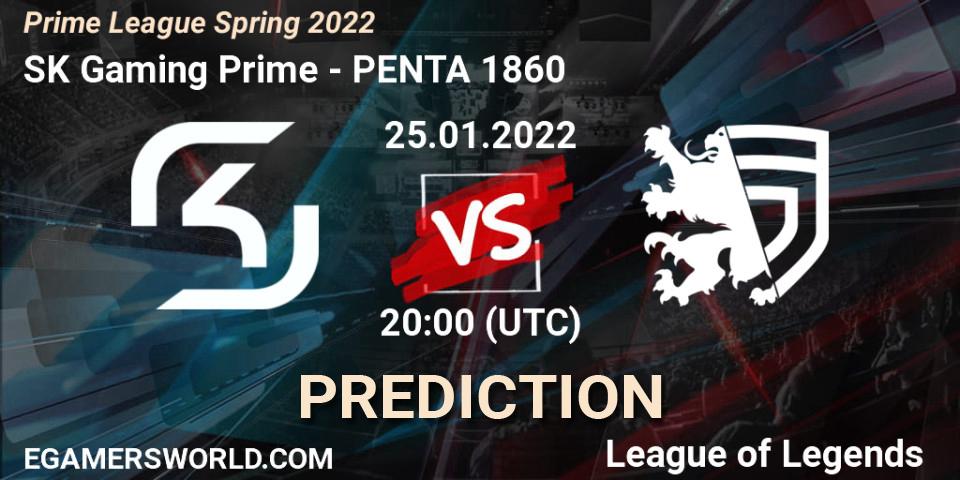 Prognoza SK Gaming Prime - PENTA 1860. 25.01.2022 at 20:00, LoL, Prime League Spring 2022