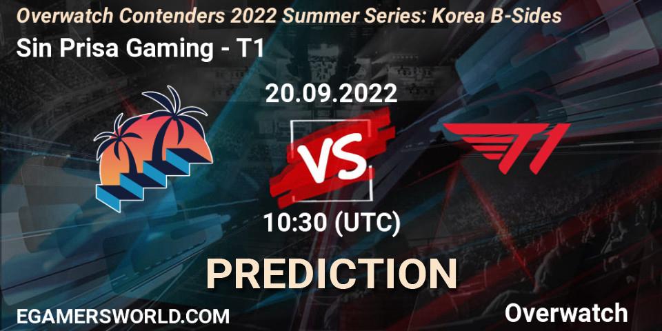 Prognoza Sin Prisa Gaming - T1. 20.09.22, Overwatch, Overwatch Contenders 2022 Summer Series: Korea B-Sides