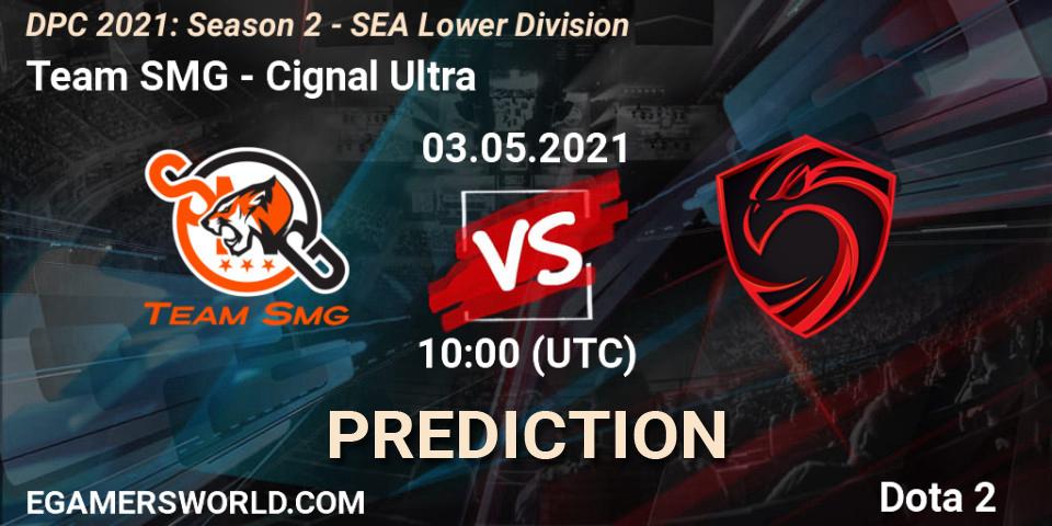 Prognoza Team SMG - Cignal Ultra. 03.05.2021 at 10:01, Dota 2, DPC 2021: Season 2 - SEA Lower Division