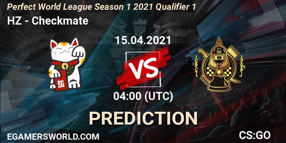 Prognoza HZ - Checkmate. 15.04.2021 at 04:10, Counter-Strike (CS2), Perfect World League Season 1 2021 Qualifier 1