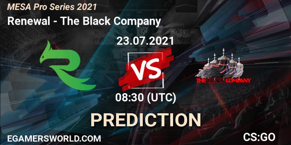 Prognoza Renewal - The Black Company. 23.07.2021 at 08:30, Counter-Strike (CS2), MESA Pro Series 2021