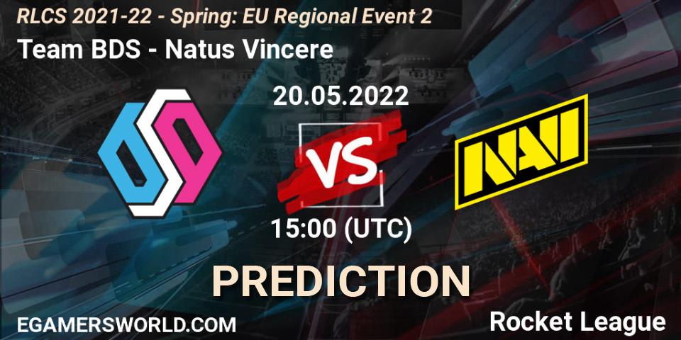 Prognoza Team BDS - Natus Vincere. 20.05.2022 at 15:00, Rocket League, RLCS 2021-22 - Spring: EU Regional Event 2