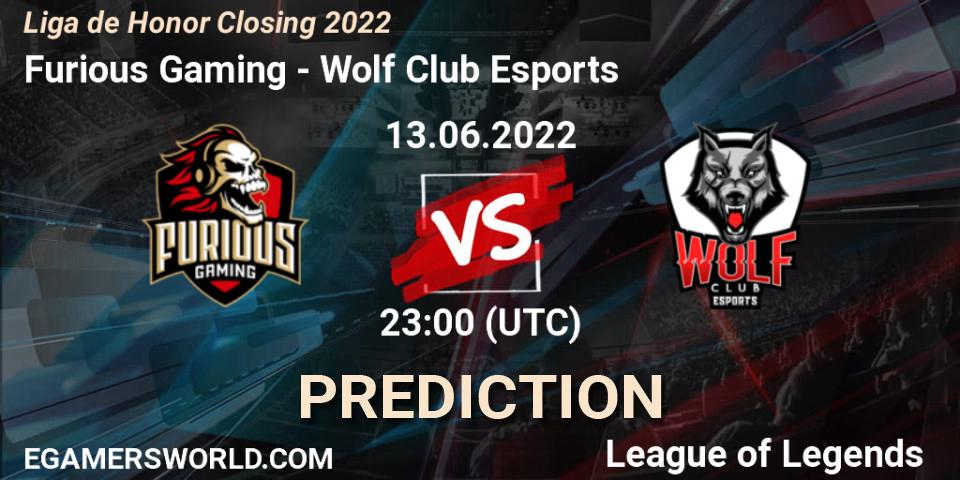 Prognoza Furious Gaming - Wolf Club Esports. 13.06.2022 at 23:00, LoL, Liga de Honor Closing 2022