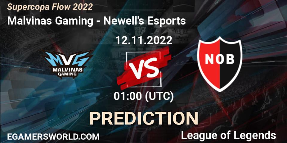 Prognoza Malvinas Gaming - Newell's Esports. 12.11.2022 at 01:00, LoL, Supercopa Flow 2022