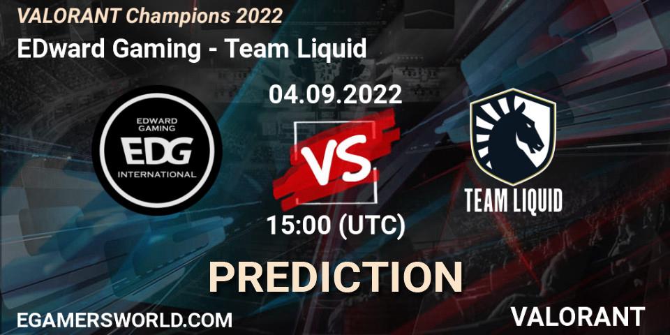Prognoza EDward Gaming - Team Liquid. 04.09.22, VALORANT, VALORANT Champions 2022