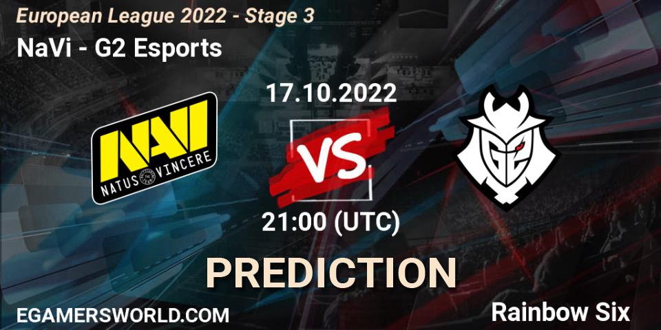 Prognoza NaVi - G2 Esports. 17.10.22, Rainbow Six, European League 2022 - Stage 3