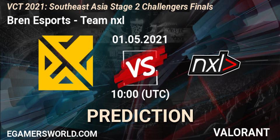 Prognoza Bren Esports - Team nxl. 01.05.2021 at 10:00, VALORANT, VCT 2021: Southeast Asia Stage 2 Challengers Finals