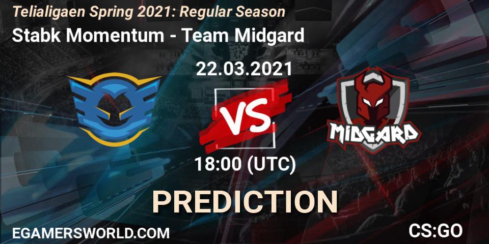Prognoza Stabæk Momentum - Team Midgard. 22.03.2021 at 18:00, Counter-Strike (CS2), Telialigaen Spring 2021: Regular Season