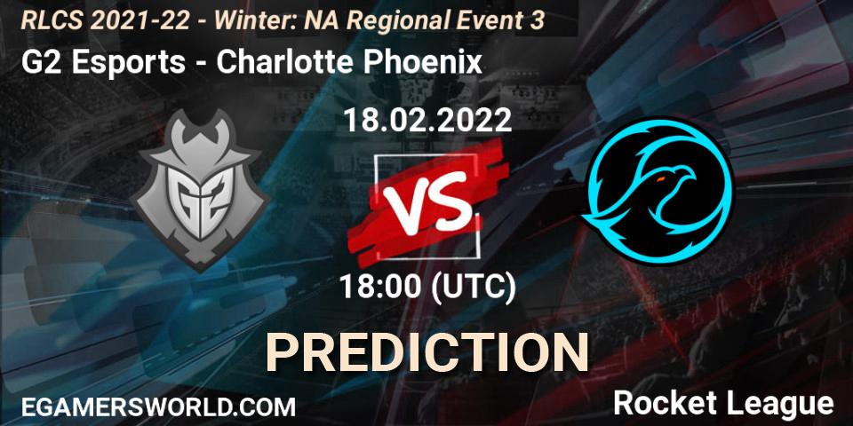Prognoza G2 Esports - Charlotte Phoenix. 18.02.22, Rocket League, RLCS 2021-22 - Winter: NA Regional Event 3