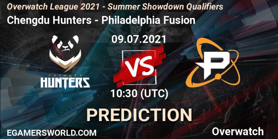 Prognoza Chengdu Hunters - Philadelphia Fusion. 09.07.2021 at 10:30, Overwatch, Overwatch League 2021 - Summer Showdown Qualifiers