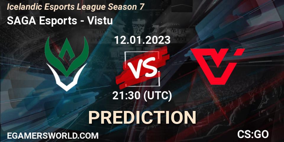 Prognoza SAGA Esports - Viðstöðu. 12.01.23, CS2 (CS:GO), Icelandic Esports League Season 7