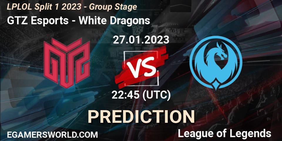 Prognoza GTZ Bulls - White Dragons. 27.01.23, LoL, LPLOL Split 1 2023 - Group Stage