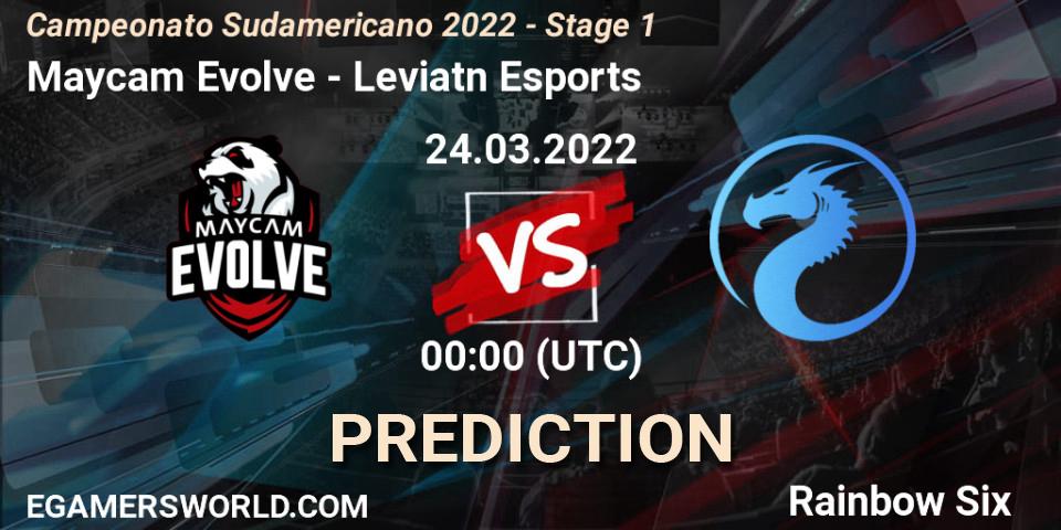 Prognoza Maycam Evolve - Leviatán Esports. 24.03.2022 at 02:00, Rainbow Six, Campeonato Sudamericano 2022 - Stage 1