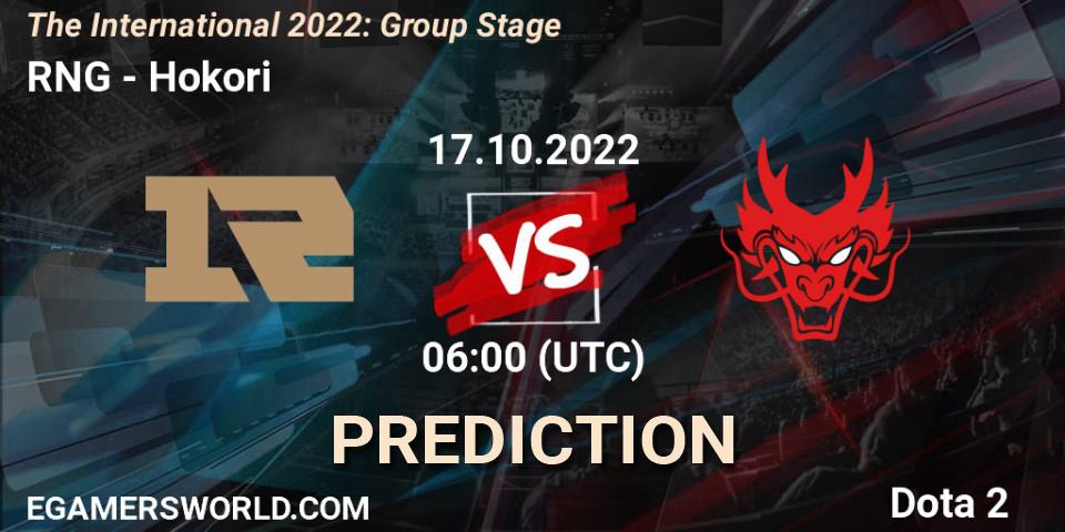 Prognoza RNG - Hokori. 17.10.22, Dota 2, The International 2022: Group Stage