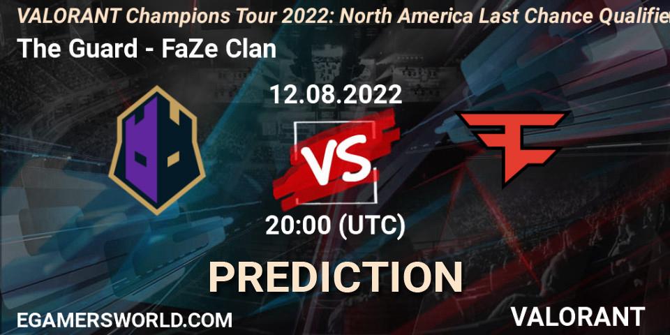 Prognoza The Guard - FaZe Clan. 12.08.2022 at 20:15, VALORANT, VCT 2022: North America Last Chance Qualifier
