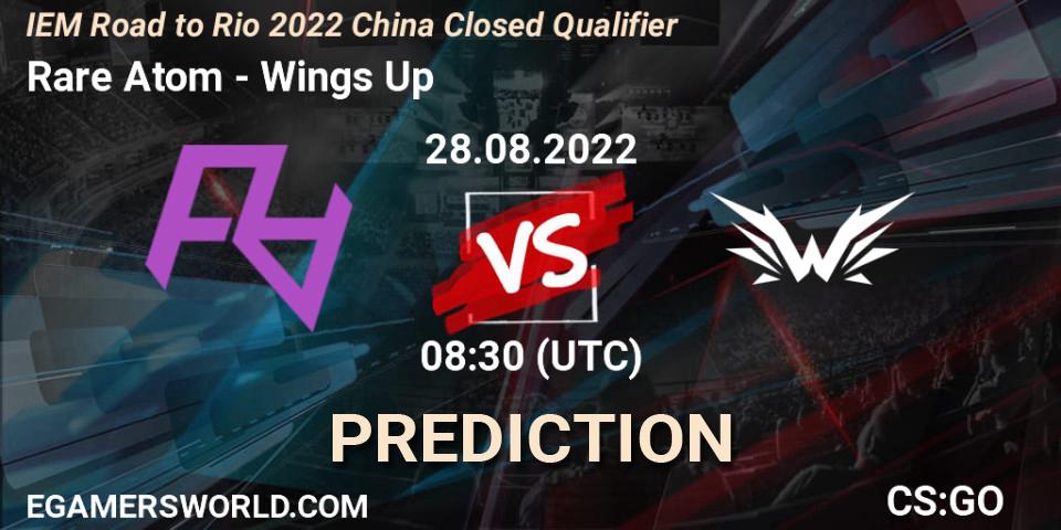 Prognoza Rare Atom - Wings Up. 28.08.22, CS2 (CS:GO), IEM Road to Rio 2022 China Closed Qualifier