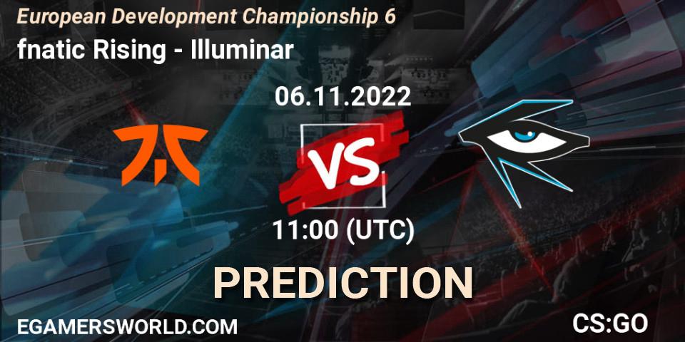 Prognoza fnatic Rising - Illuminar. 06.11.2022 at 11:20, Counter-Strike (CS2), European Development Championship Season 6