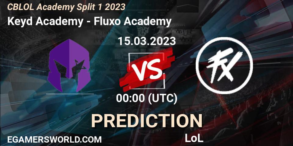 Prognoza Keyd Academy - Fluxo Academy. 15.03.2023 at 00:00, LoL, CBLOL Academy Split 1 2023