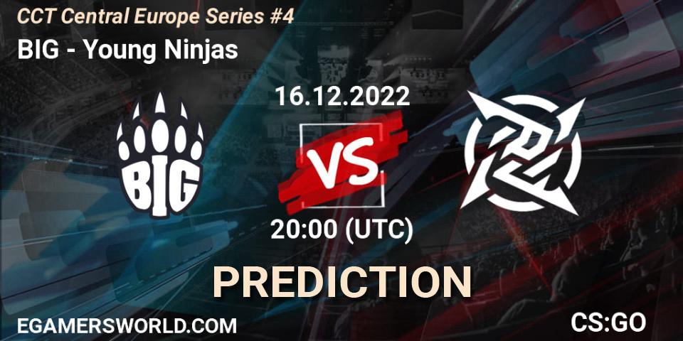 Prognoza BIG - Young Ninjas. 16.12.2022 at 19:30, Counter-Strike (CS2), CCT Central Europe Series #4
