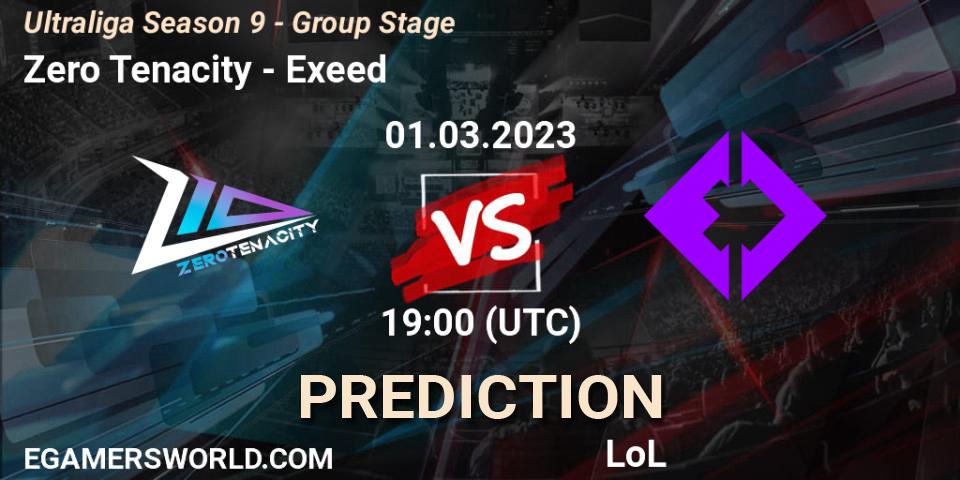 Prognoza Zero Tenacity - Exeed. 01.03.23, LoL, Ultraliga Season 9 - Group Stage