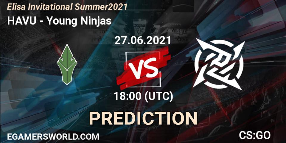 Prognoza HAVU - Young Ninjas. 27.06.21, CS2 (CS:GO), Elisa Invitational Summer 2021