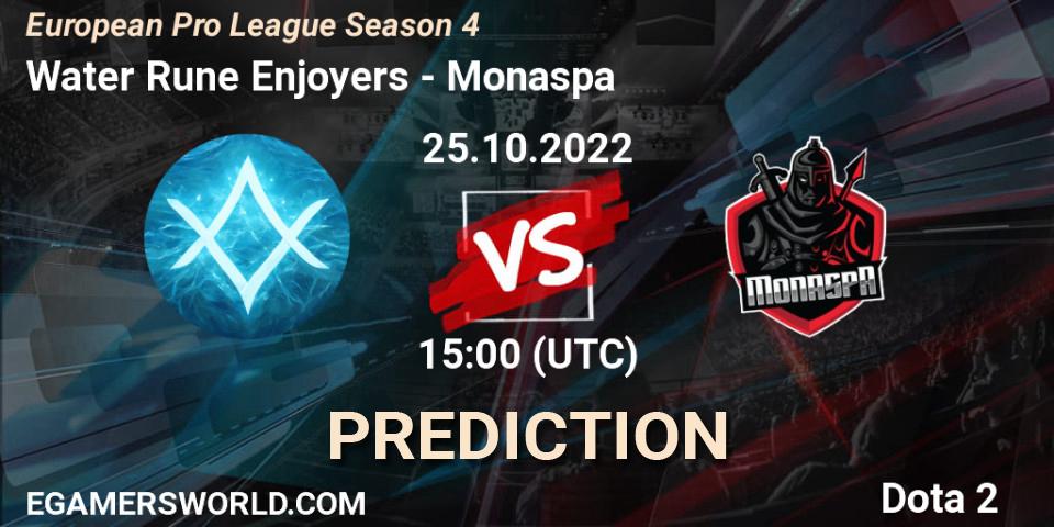 Prognoza Water Rune Enjoyers - Monaspa. 25.10.22, Dota 2, European Pro League Season 4