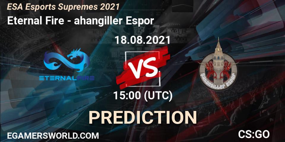Prognoza Eternal Fire - Şahangiller Espor. 18.08.2021 at 15:10, Counter-Strike (CS2), ESA Esports Supremes 2021
