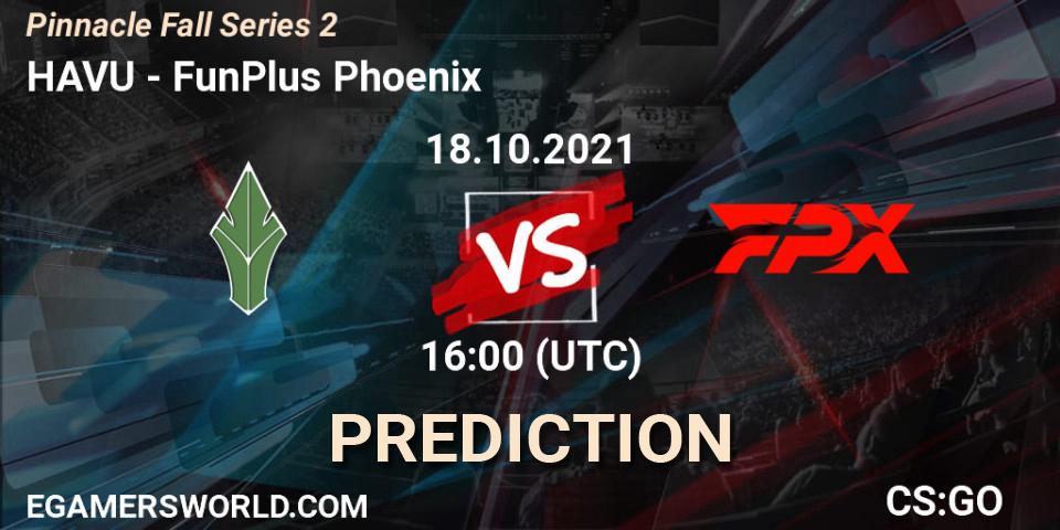 Prognoza HAVU - FunPlus Phoenix. 18.10.2021 at 16:00, Counter-Strike (CS2), Pinnacle Fall Series #2