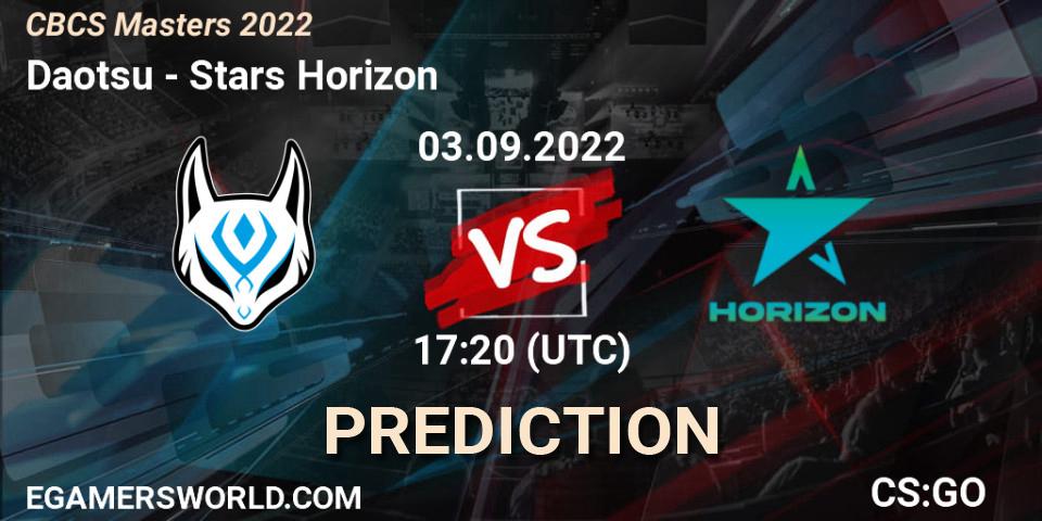 Prognoza Daotsu - Stars Horizon. 03.09.2022 at 17:20, Counter-Strike (CS2), CBCS Masters 2022