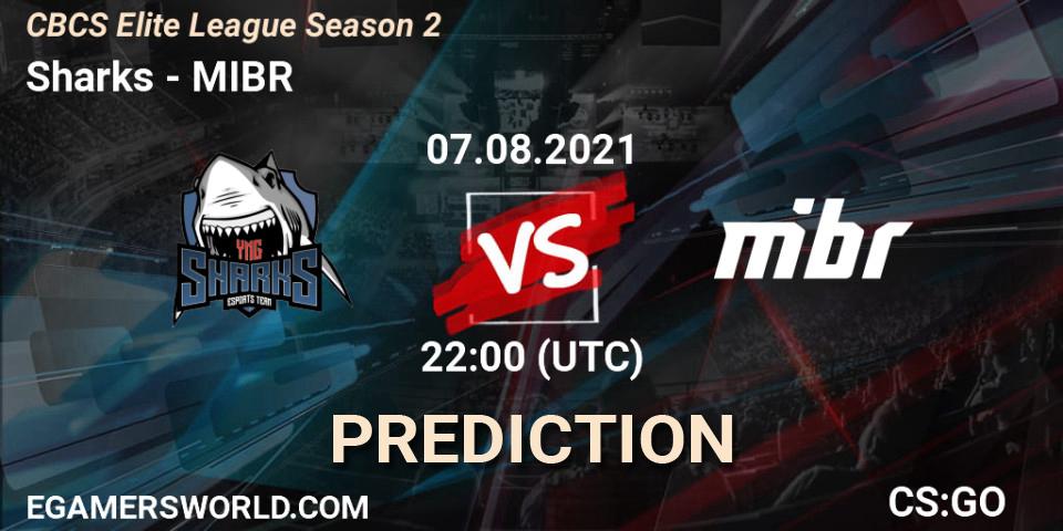 Prognoza Sharks - MIBR. 07.08.2021 at 22:55, Counter-Strike (CS2), CBCS Elite League Season 2