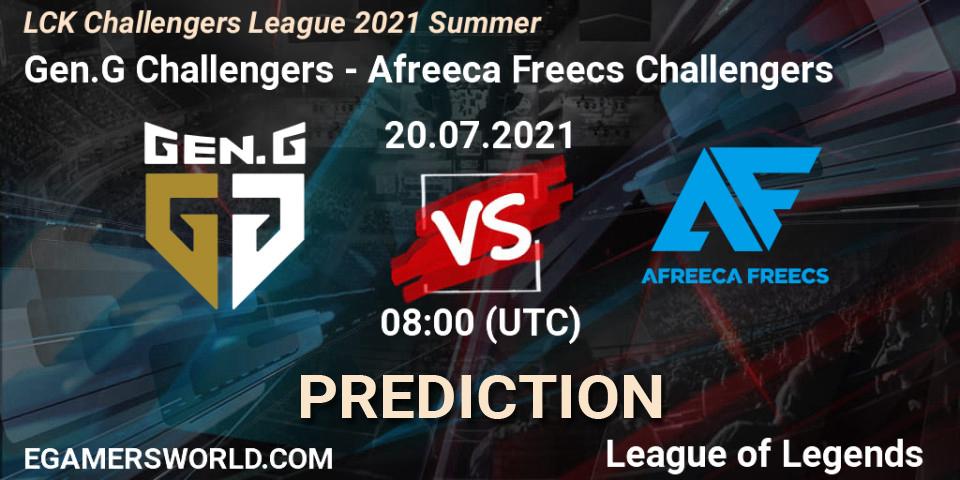 Prognoza Gen.G Challengers - Afreeca Freecs Challengers. 20.07.2021 at 09:00, LoL, LCK Challengers League 2021 Summer