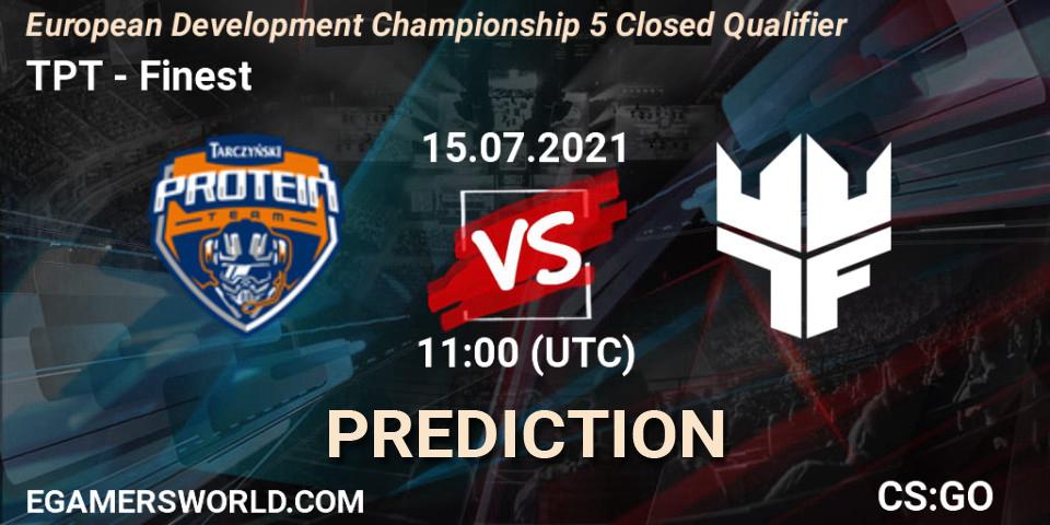 Prognoza TPT - Finest. 15.07.2021 at 11:35, Counter-Strike (CS2), European Development Championship 5 Closed Qualifier