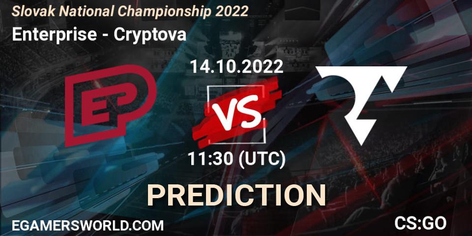 Prognoza Enterprise - Cryptova. 14.10.2022 at 11:50, Counter-Strike (CS2), Slovak National Championship 2022