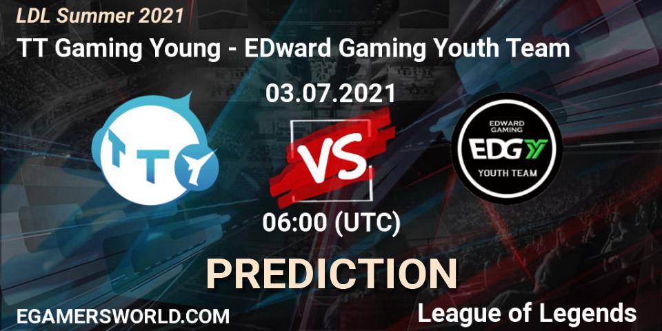 Prognoza TT Gaming Young - EDward Gaming Youth Team. 03.07.2021 at 06:00, LoL, LDL Summer 2021