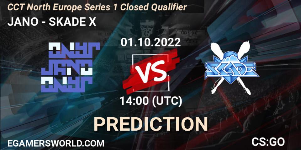 Prognoza JANO - SKADE X. 01.10.2022 at 14:00, Counter-Strike (CS2), CCT North Europe Series 1 Closed Qualifier