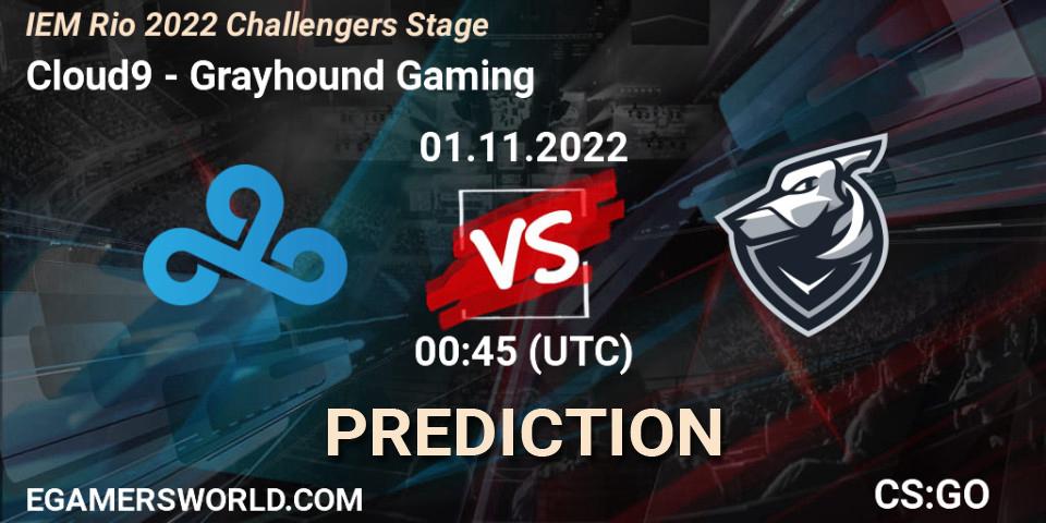 Prognoza Cloud9 - Grayhound Gaming. 01.11.2022 at 02:00, Counter-Strike (CS2), IEM Rio 2022 Challengers Stage