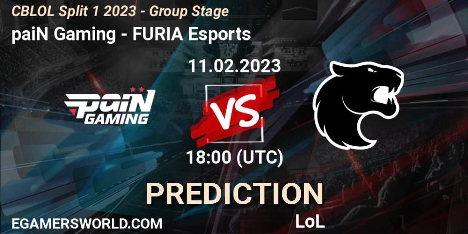 Prognoza paiN Gaming - FURIA Esports. 11.02.23, LoL, CBLOL Split 1 2023 - Group Stage