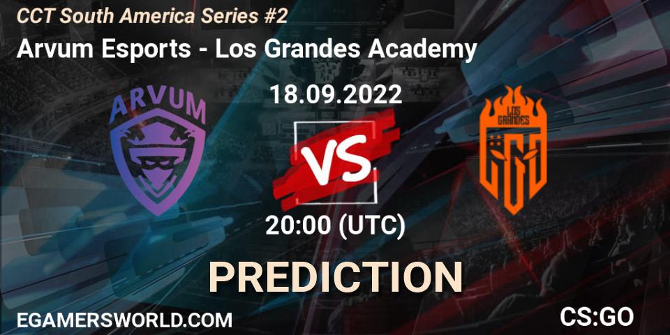 Prognoza Arvum Esports - Los Grandes Academy. 18.09.2022 at 21:10, Counter-Strike (CS2), CCT South America Series #2