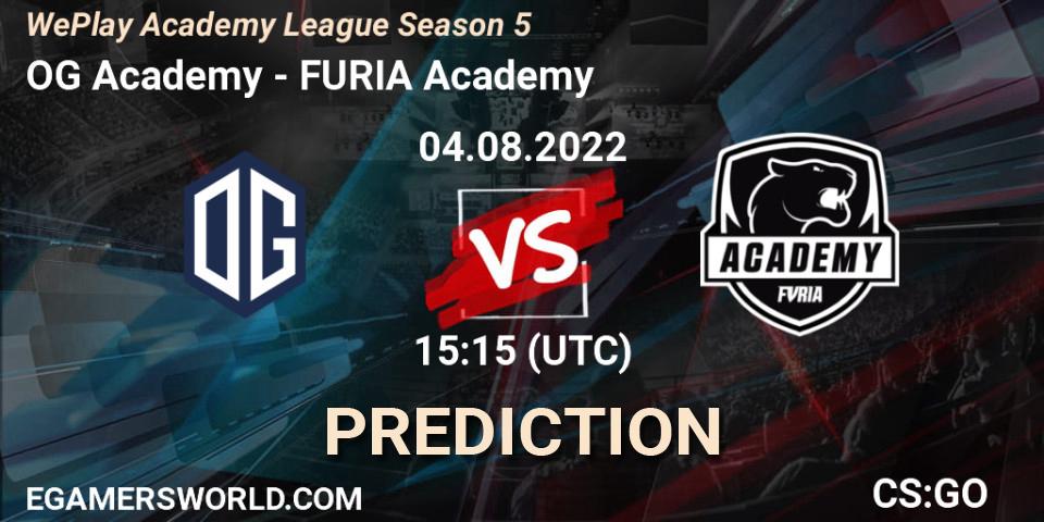 Prognoza OG Academy - FURIA Academy. 04.08.2022 at 14:55, Counter-Strike (CS2), WePlay Academy League Season 5