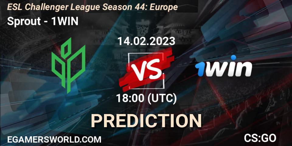 Prognoza Sprout - 1WIN. 12.02.23, CS2 (CS:GO), ESL Challenger League Season 44: Europe