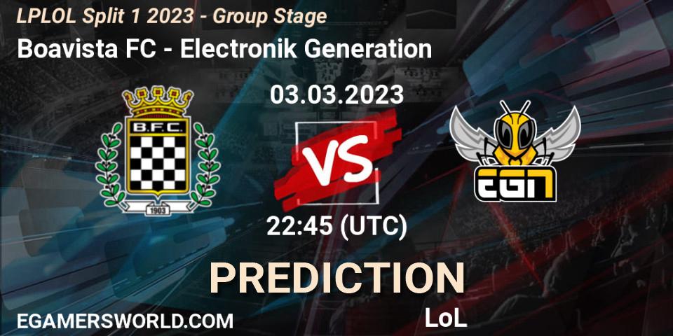 Prognoza Boavista FC - Electronik Generation. 03.02.2023 at 22:45, LoL, LPLOL Split 1 2023 - Group Stage