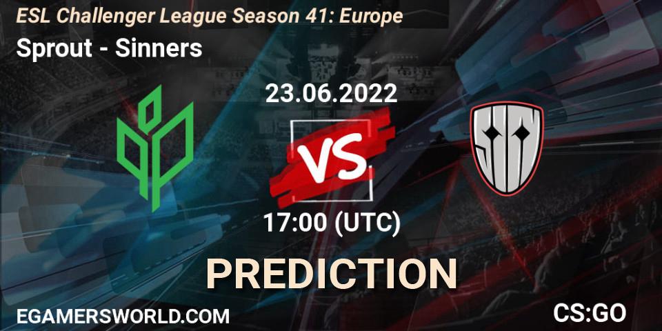 Prognoza Sprout - Sinners. 23.06.2022 at 17:05, Counter-Strike (CS2), ESL Challenger League Season 41: Europe