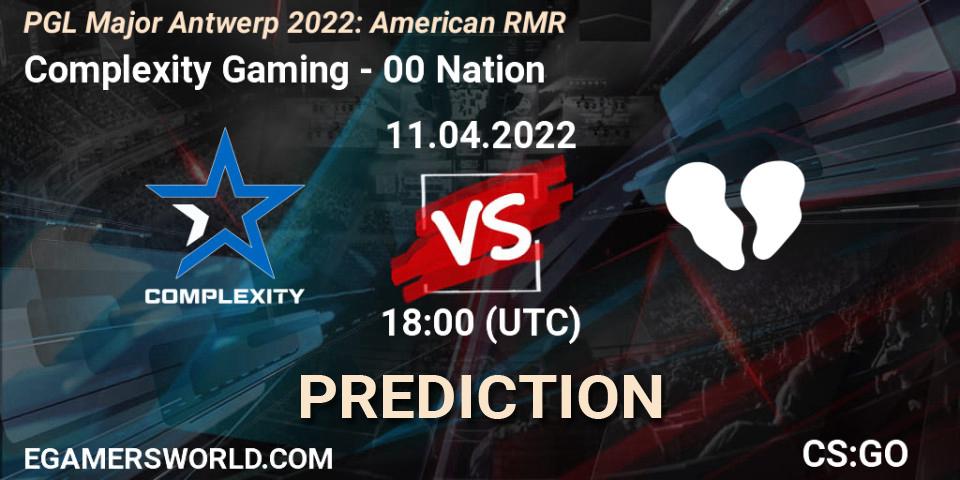 Prognoza Complexity Gaming - 00 Nation. 11.04.2022 at 18:10, Counter-Strike (CS2), PGL Major Antwerp 2022: American RMR