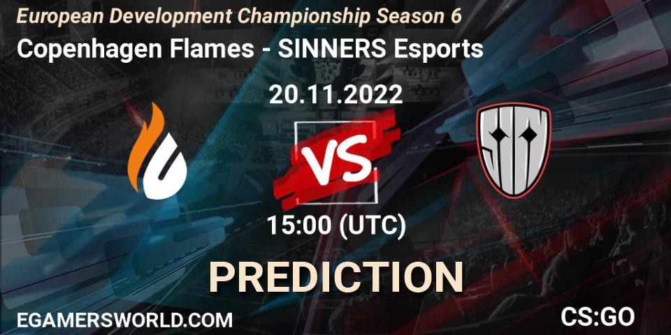 Prognoza Copenhagen Flames - SINNERS Esports. 20.11.2022 at 15:00, Counter-Strike (CS2), European Development Championship Season 6