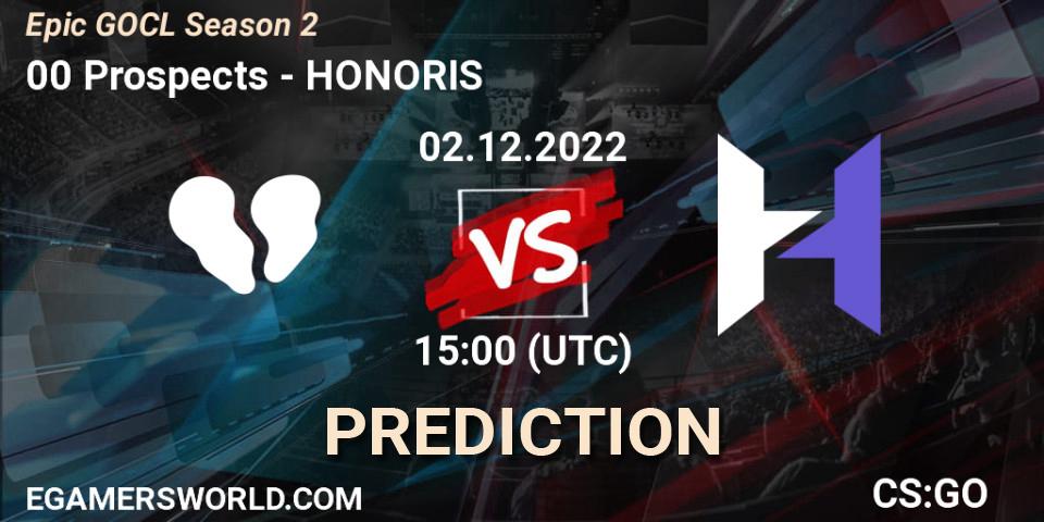 Prognoza 00 Prospects - HONORIS. 02.12.22, CS2 (CS:GO), Epic GOCL Season 2