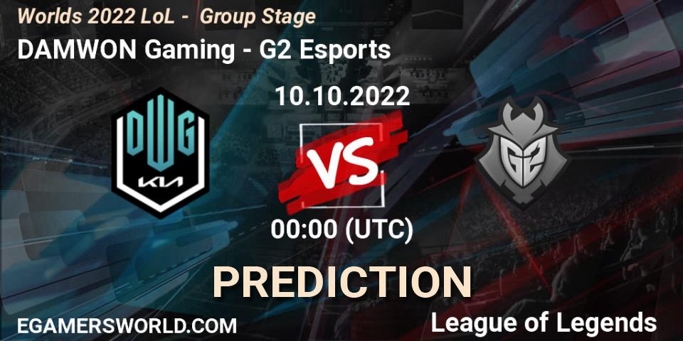 Prognoza DAMWON Gaming - G2 Esports. 14.10.22, LoL, Worlds 2022 LoL - Group Stage