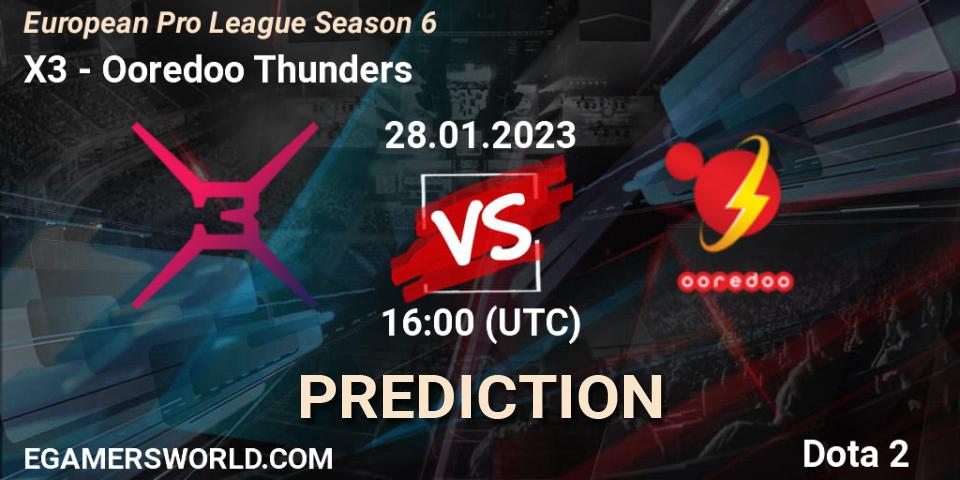 Prognoza X3 - Ooredoo Thunders. 28.01.23, Dota 2, European Pro League Season 6